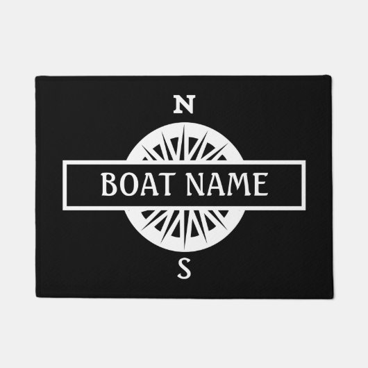 Name des Bootes Compass Dock Mat Fußmatte (Vorderseite)