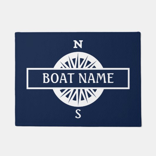 Name des Bootes Compass Dock Mat Fußmatte (Vorderseite)