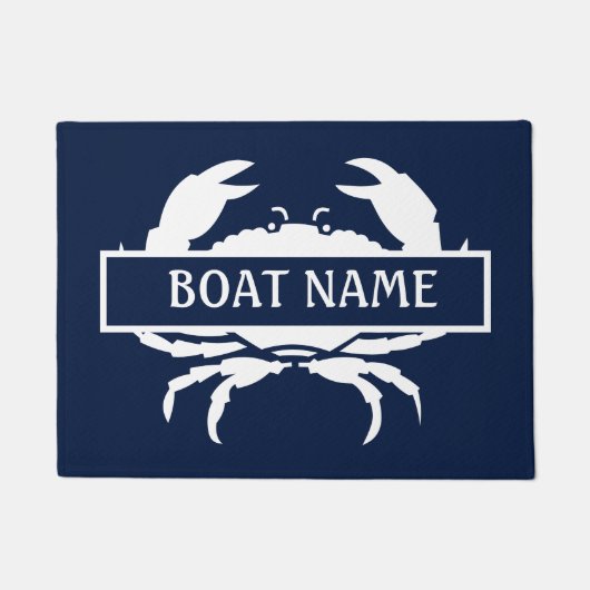 Name des Bootes Crab Dock Mat Fußmatte (Vorderseite)