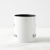 Name des Bootes oder der Segelyacht Tasse (Zentrum)