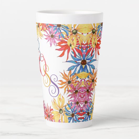 Name des Boss Illustrierte Latte-Tasse Milchtasse (Vorderseite)