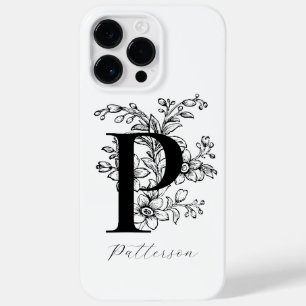 Name des Botanischen Buchstaben P Monogramms Case-Mate iPhone 14 Pro Max Hülle