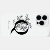 Name des Botanischen Buchstaben Q Monogramms Case-Mate iPhone Hülle (Rückseite (Horizontal))