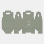 Name des botanischen Monogrammkopfes Geschenkschachtel (Ungeklappt)