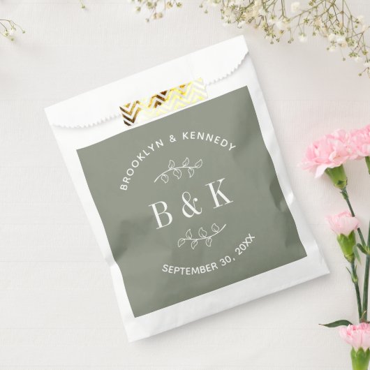 Name des botanischen Monogrammkopfes Geschenktütchen (Versiegelt)
