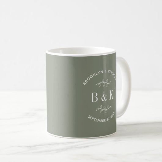 Name des botanischen Monogrammkopfes Kaffeetasse (VorderseiteRechts)