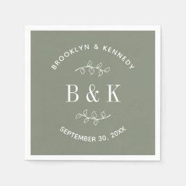 Name des botanischen Monogrammkopfes Serviette