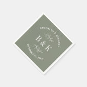 Name des botanischen Monogrammkopfes Serviette (Ecke)