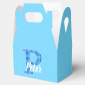 Name des Boys Benutzerdefinierter Karierter Buchst Geschenkschachtel (Geöffnet)