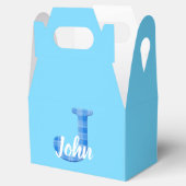 Name des Boys Benutzerdefinierter Karierter Buchst Geschenkschachtel (Geöffnet)