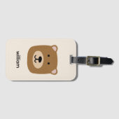 Name des Braunbären Gepäckanhänger (Vorderseite (Horizontal))