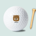 Name des Braunbären Golfball<br><div class="desc">Niedlicher Braunbär illustrierter Golfball. Fügen Sie Ihren eigenen Namen,  Initialen oder Textauswahl hinzu. Matching-Elemente verfügbar. Originale Kunst von Künstlern eigene Illustrationen. Bitte nutzen Sie den unten stehenden Button für die Nachricht,  um weitere Anpassungen und spezielle Anfragen zu erhalten. © Zoe Chapman Design</div>