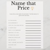 Name des Brautparty Bridal Brunch Spiel (Vorderseite)