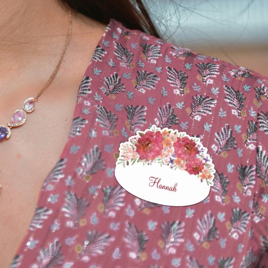 Name des Brautparty für das Blumenwasser Aufkleber