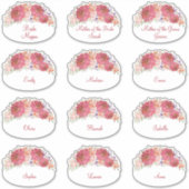 Name des Brautparty für das Blumenwasser Aufkleber (Vorderseite)