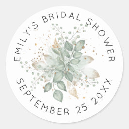 Name des Brautparty für die Wasserfarbe Datum C Runder Aufkleber