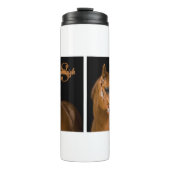 Name des Brown Quarter Horse Foto Monogram Thermosbecher (Vorderseite)