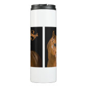 Name des Brown Quarter Horse Foto Monogram Thermosbecher (Rückseite)
