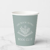 Name des Buchclubs personalisiert Pappbecher (Rückseite)