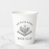 Name des Buchclubs personalisiert  Pappbecher (Rückseite)