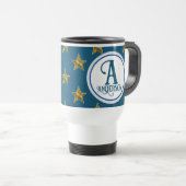 Name des Buchstabens eines Monogramms für eine Kla Reisebecher (VorderseiteRechts)