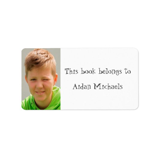 Name des Buchzeichens für benutzerdefinierte Fotos Adressaufkleber (Vorne)