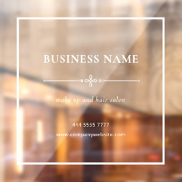 Name des Business Salons Fensteraufkleber
