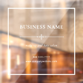Name des Business Salons Fensteraufkleber