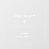 Name des Business Salons Fensteraufkleber (Blatt)