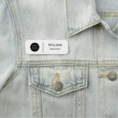 Name des Buttons für die Sicherheit oder Magnesium Namensschild (Beispiel)