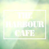 Name des Cafés auf einer Fensterklammer Fensteraufkleber (Blatt 3)