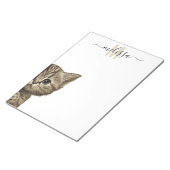 Name des Cat Watercolor Monogramms abrufen Notizblock (angewinkelt)