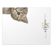 Name des Cat Watercolor Monogramms abrufen Notizblock (Vorderseite)