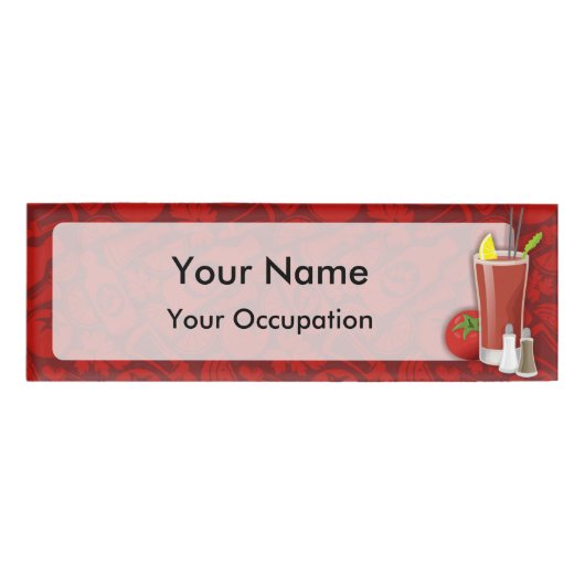 Name des Cocktails von Bloody Mary Namenschild (Vorderseite)