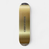 Name des coolen schwarzen Silberes Skateboard (Vorderseite)