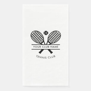 Name des Country Clubs Tennis-Schläger-Motiv indiv Serviette