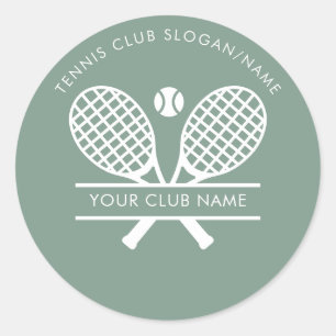 Name des Country Clubs Tennis Team Sage Green Cust Runder Aufkleber