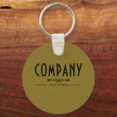 Name des dekorativen Unternehmens Schlüsselanhänger (Rückseite)