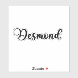 Name des Desmonds - Handgeschriebene Kalligrafie Aufkleber