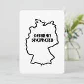 Name des deutschen Hirten Einladung (Stehend Vorderseite)