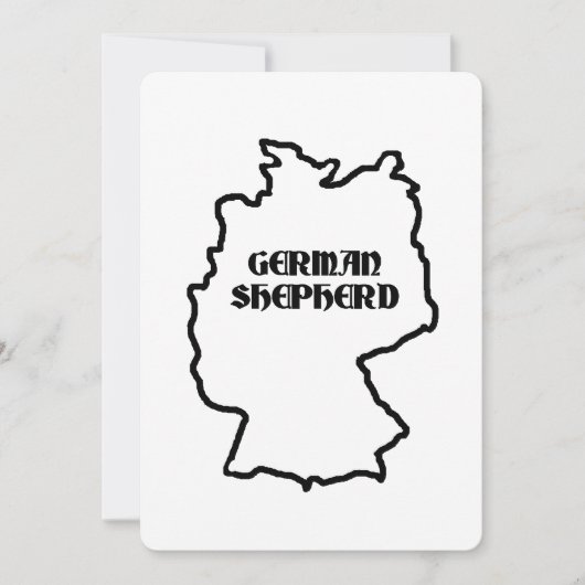 Name des deutschen Hirten Einladung (Vorderseite)