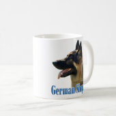 Name des deutschen Hirten (schwarz/tan) Kaffeetasse (VorderseiteRechts)