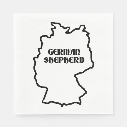 Name des deutschen Hirten Serviette (Vorderseite)
