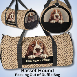 Name des Dogs hinzufügen, Basset Hound Duffle Bag