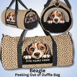 Name des Dogs hinzufügen, Beagle Duffle Bag
