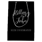 Name des Ehepaares Hochzeitsnagel Mittlere Geschenktüte (Rückseite)