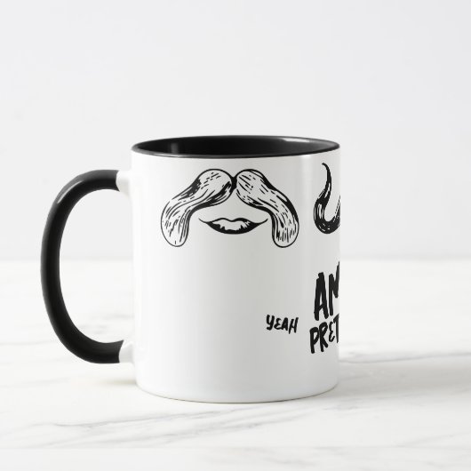 "[Name des Eigentümers] Hübsche Frau, ja, ja!" Tasse (Links)