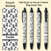 Name des Eigentümers oder des Hundes, französische Kugelschreiber