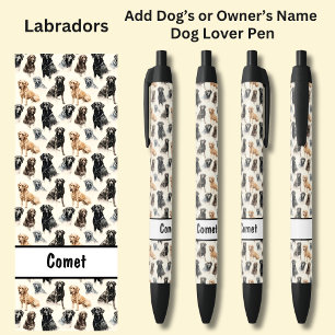 Name des Eigentümers oder des Hundes, Labradors hi Kugelschreiber