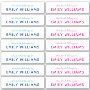 Name des einfachen Buches Aufkleber